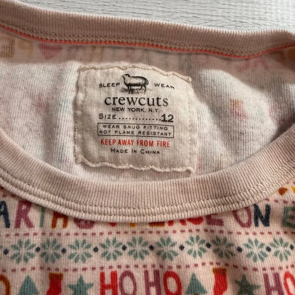 Crew‎ cuts girls falala holiday pajamas size 12